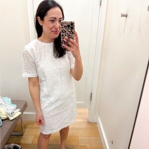 Loft Elegant White Lace Dress